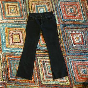 Black Mid Rise Flare Jeans
